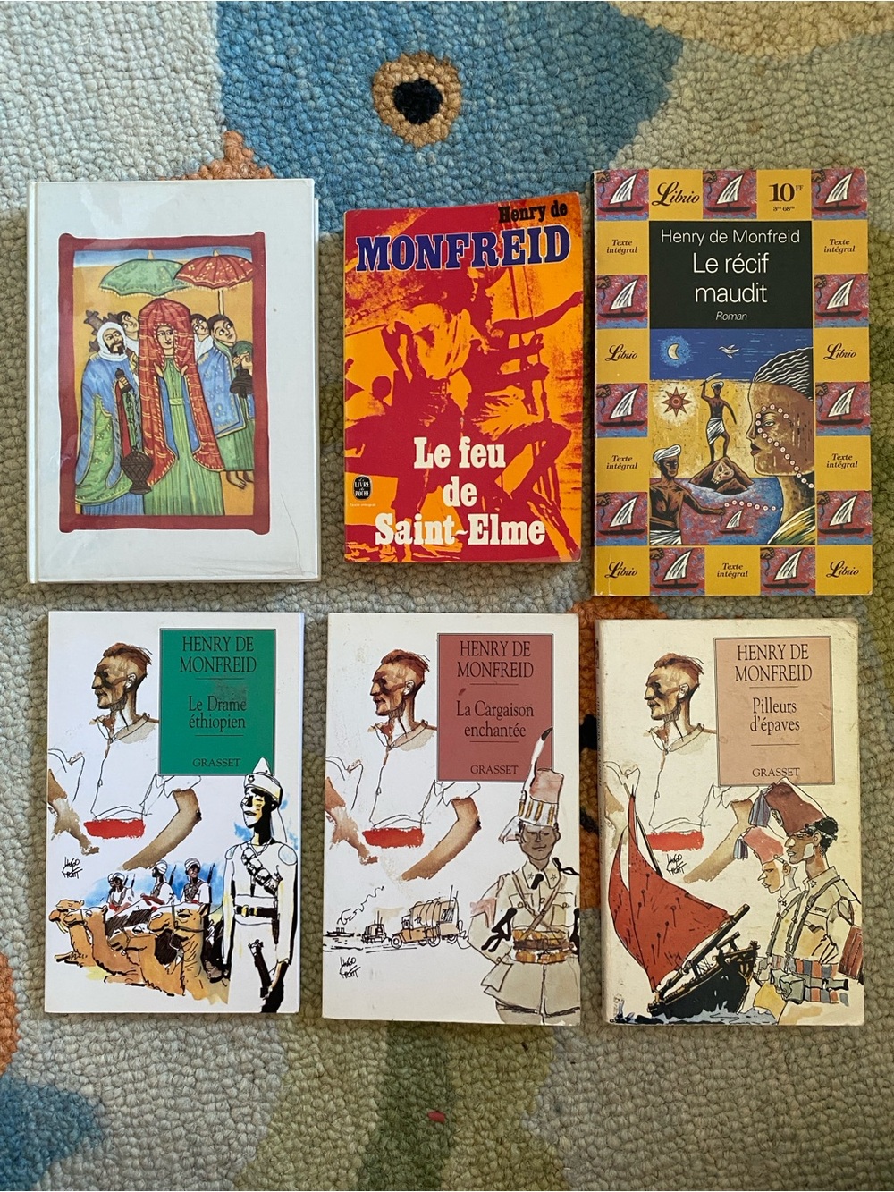 Henry de Monfreid - 5 French Language Paperbacks + 1 Hardcover